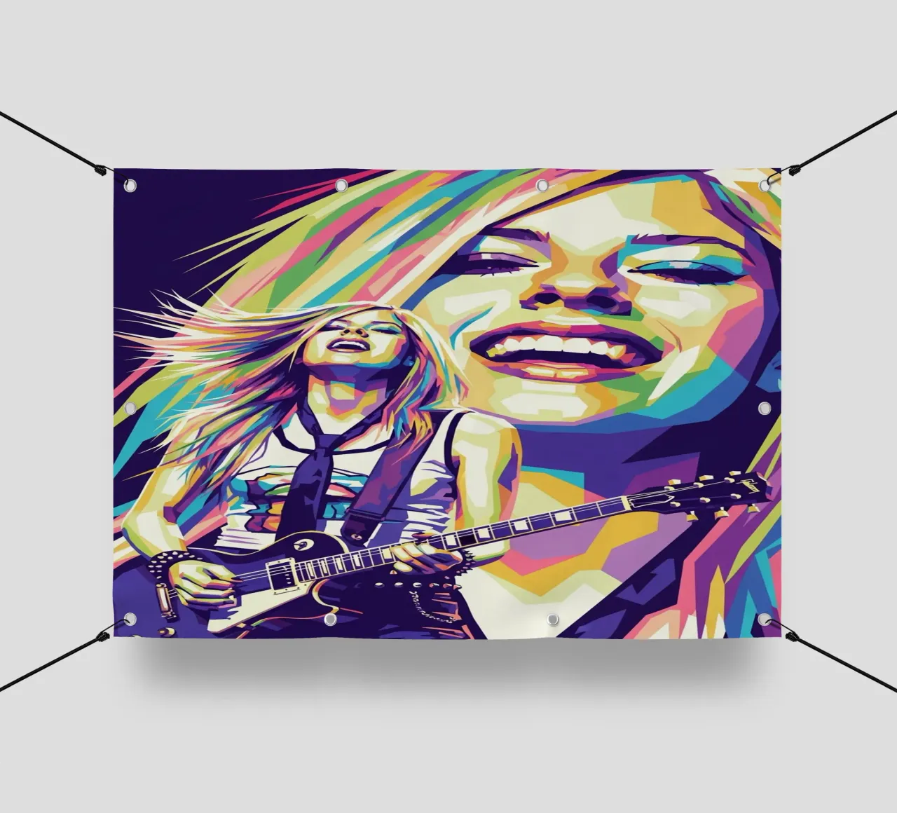 Avril Lavigne con uno stile iconico telo in pvc da Hantamrata