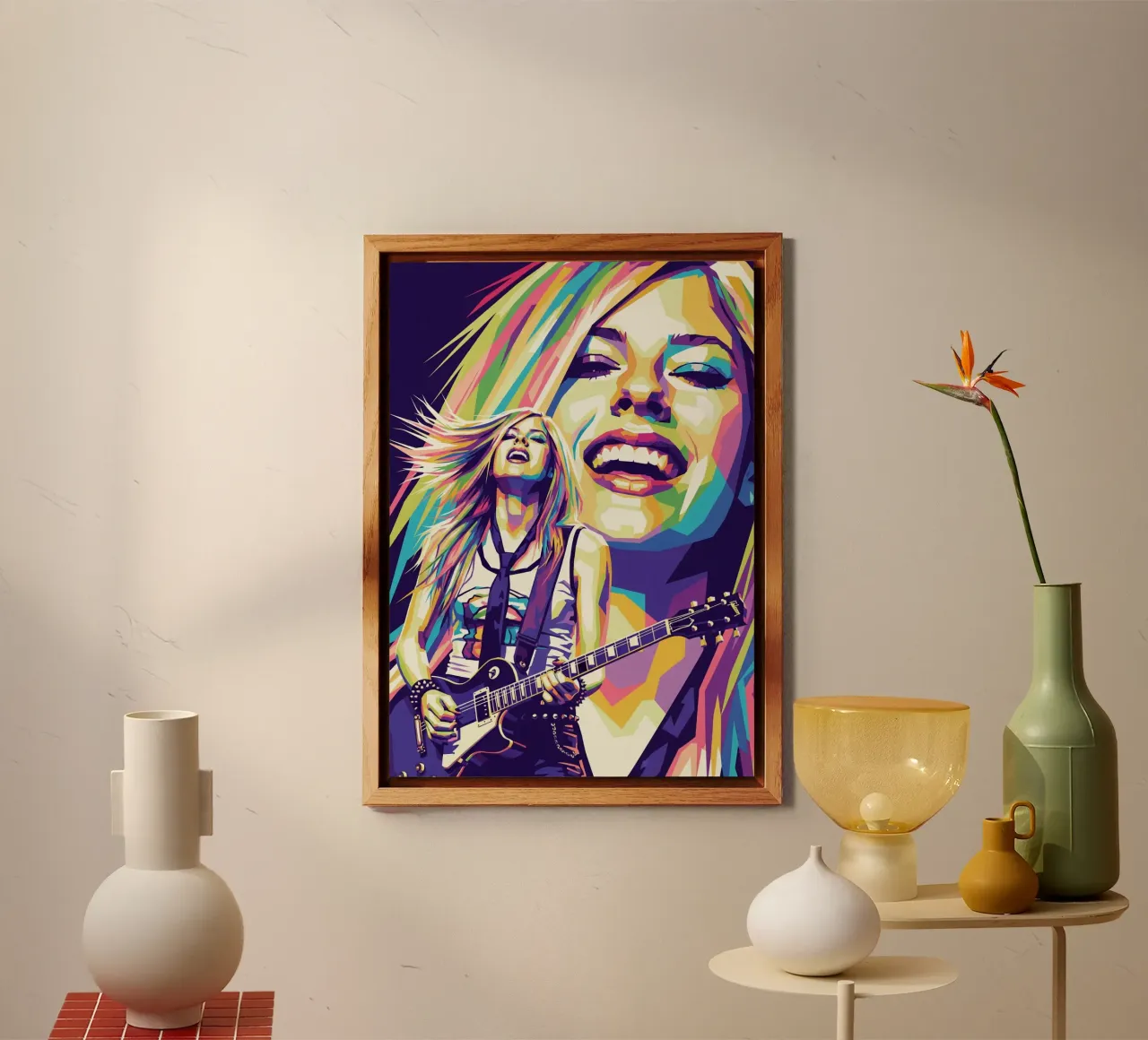 Avril Lavigne con un estilo icónico aluminio dibond de Hantamrata