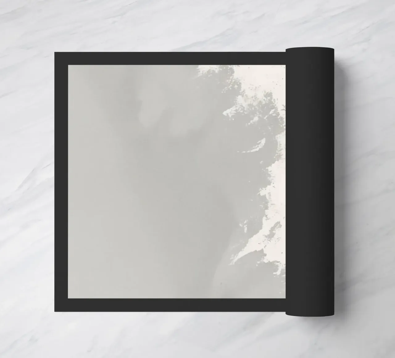 Pittura astratta con colori grigio-beige e crema zerbino da DesignDoodle