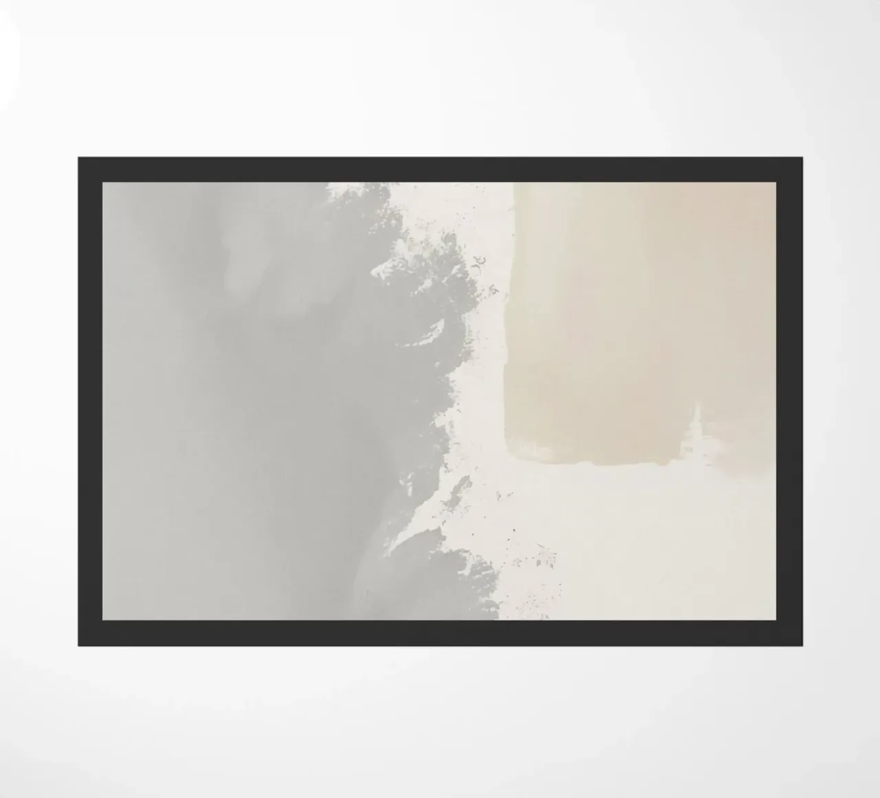 Pittura astratta con colori grigio-beige e crema zerbino da DesignDoodle