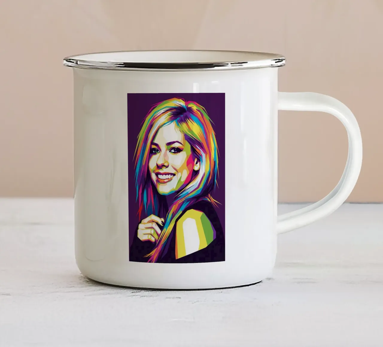 Sorriso di Avril Lavigne tazza in smalto da Hantamrata