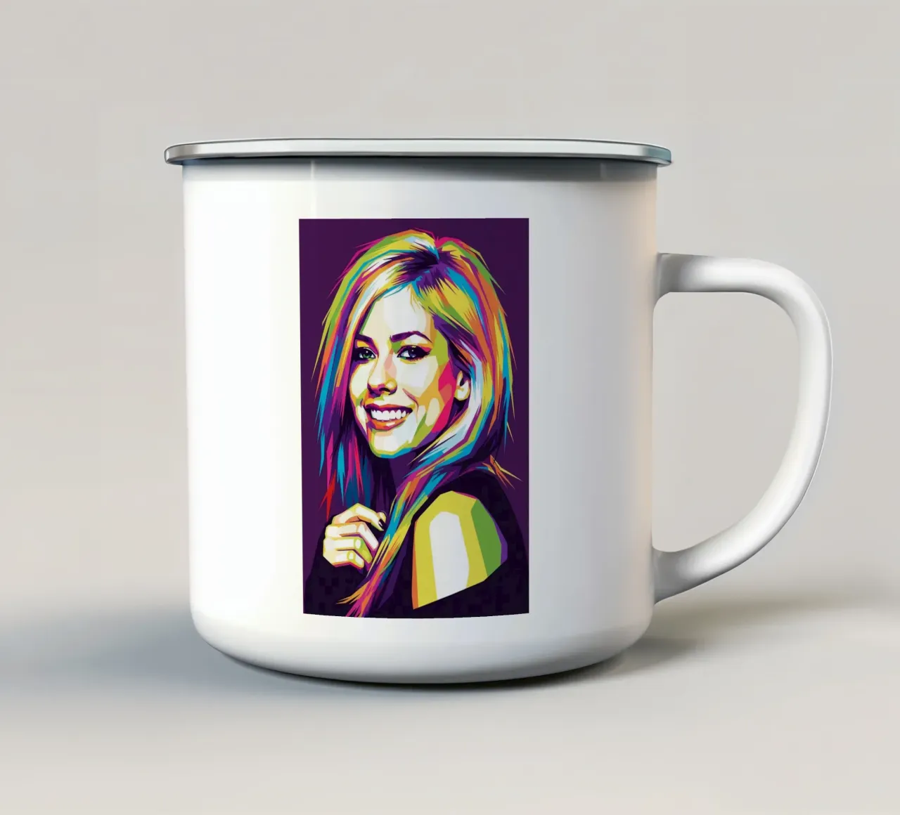 Sorriso di Avril Lavigne tazza in smalto da Hantamrata