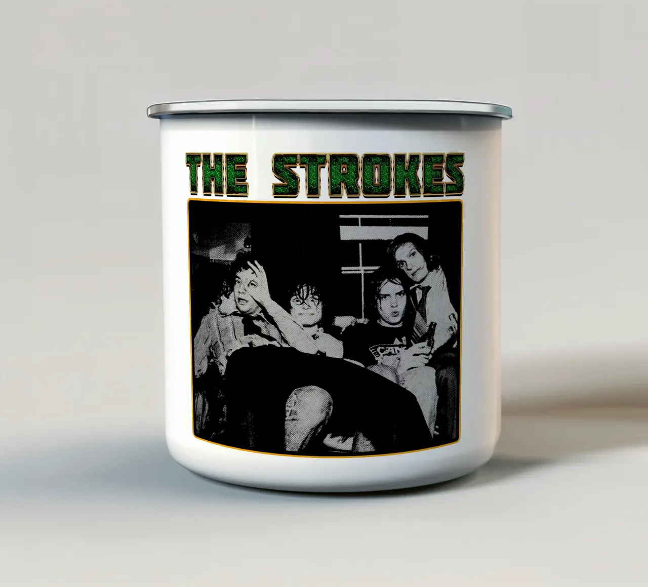 Il classico degli Strokes tazza in smalto da mannys_artt
