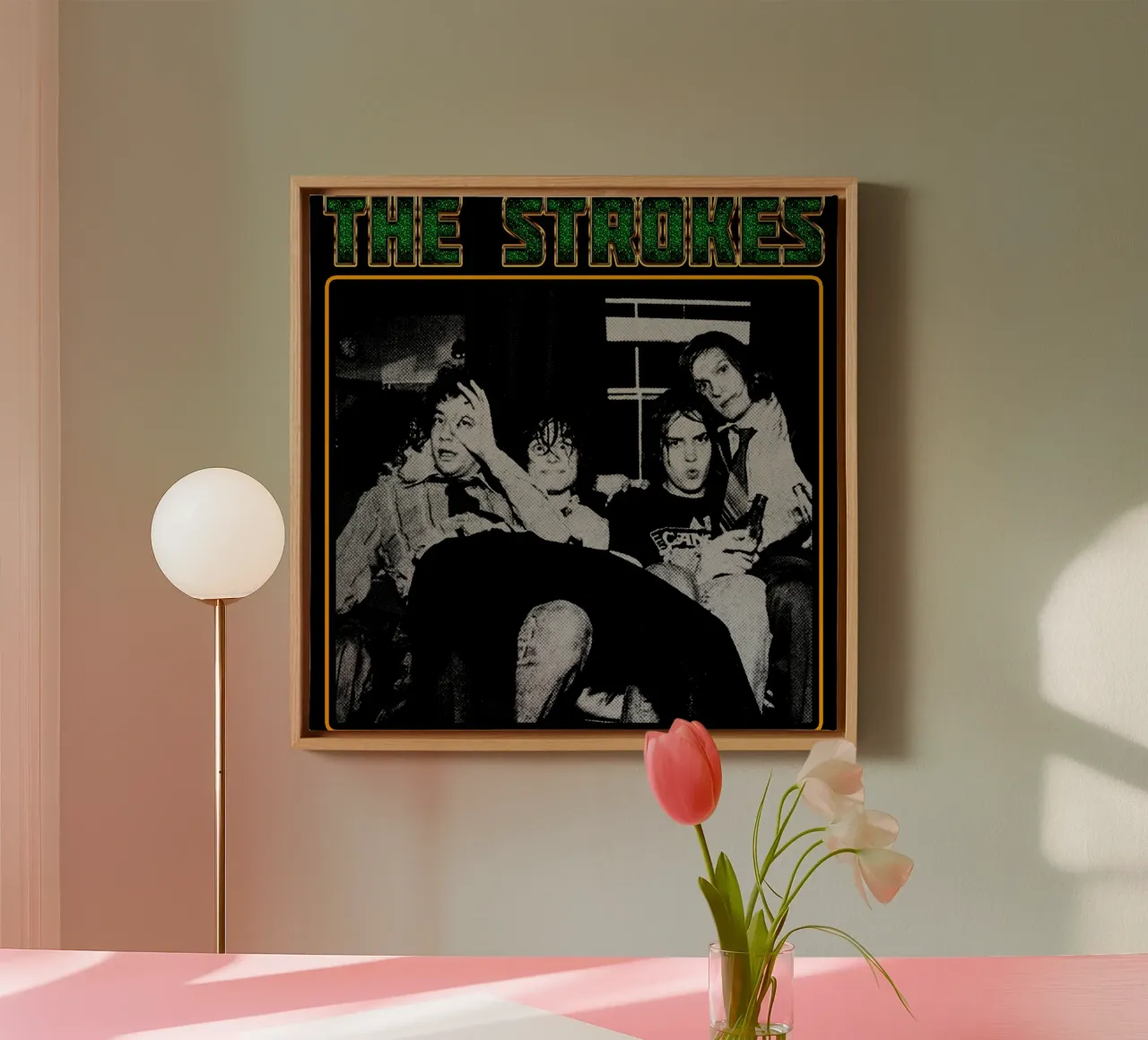 Il classico degli Strokes tela con Cornice a cassetta da mannys_artt