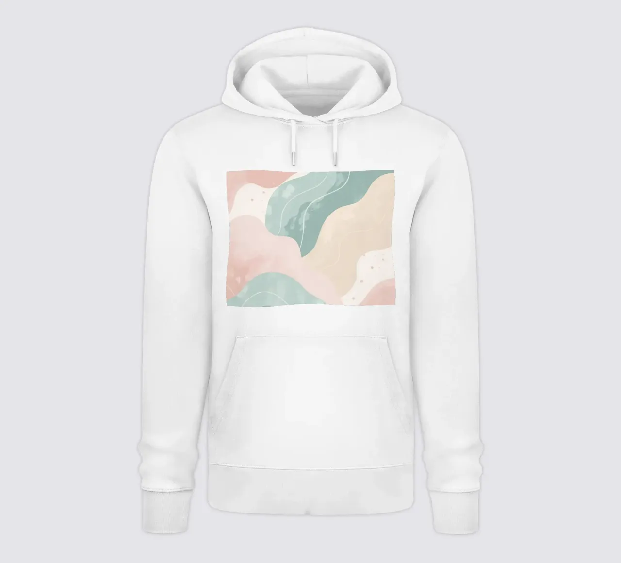 Forme astratte pastello con linee bianche felpa con cappuccio da DesignDoodle