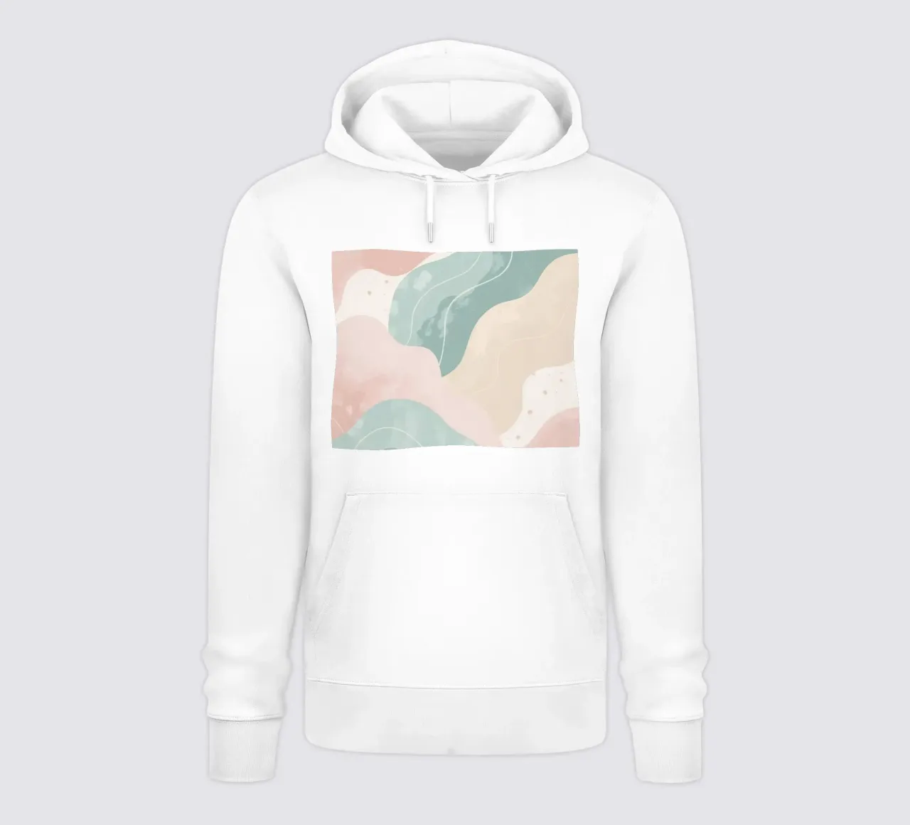 Forme astratte pastello con linee bianche felpa con cappuccio da DesignDoodle