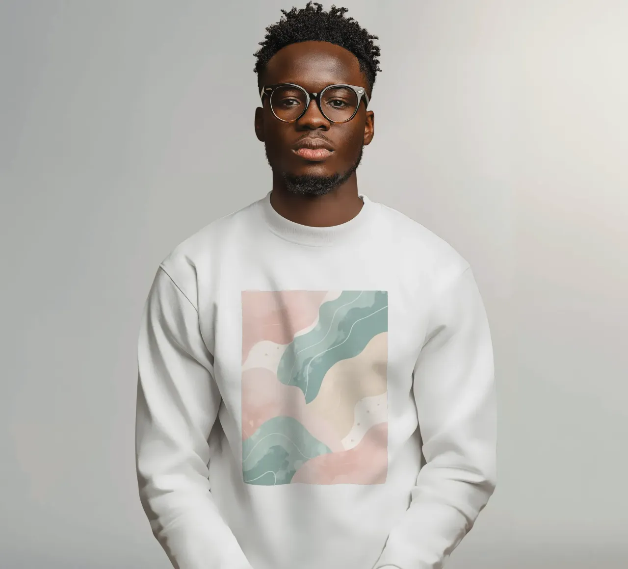 Forme astratte pastello con linee bianche felpa da DesignDoodle
