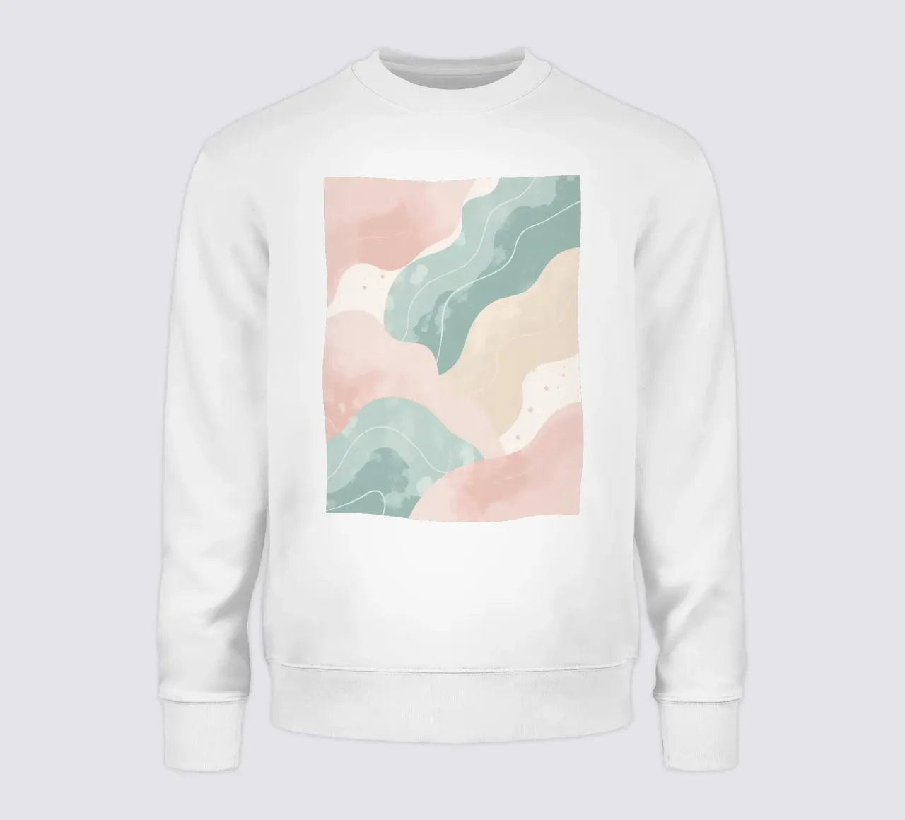 Forme astratte pastello con linee bianche felpa da DesignDoodle