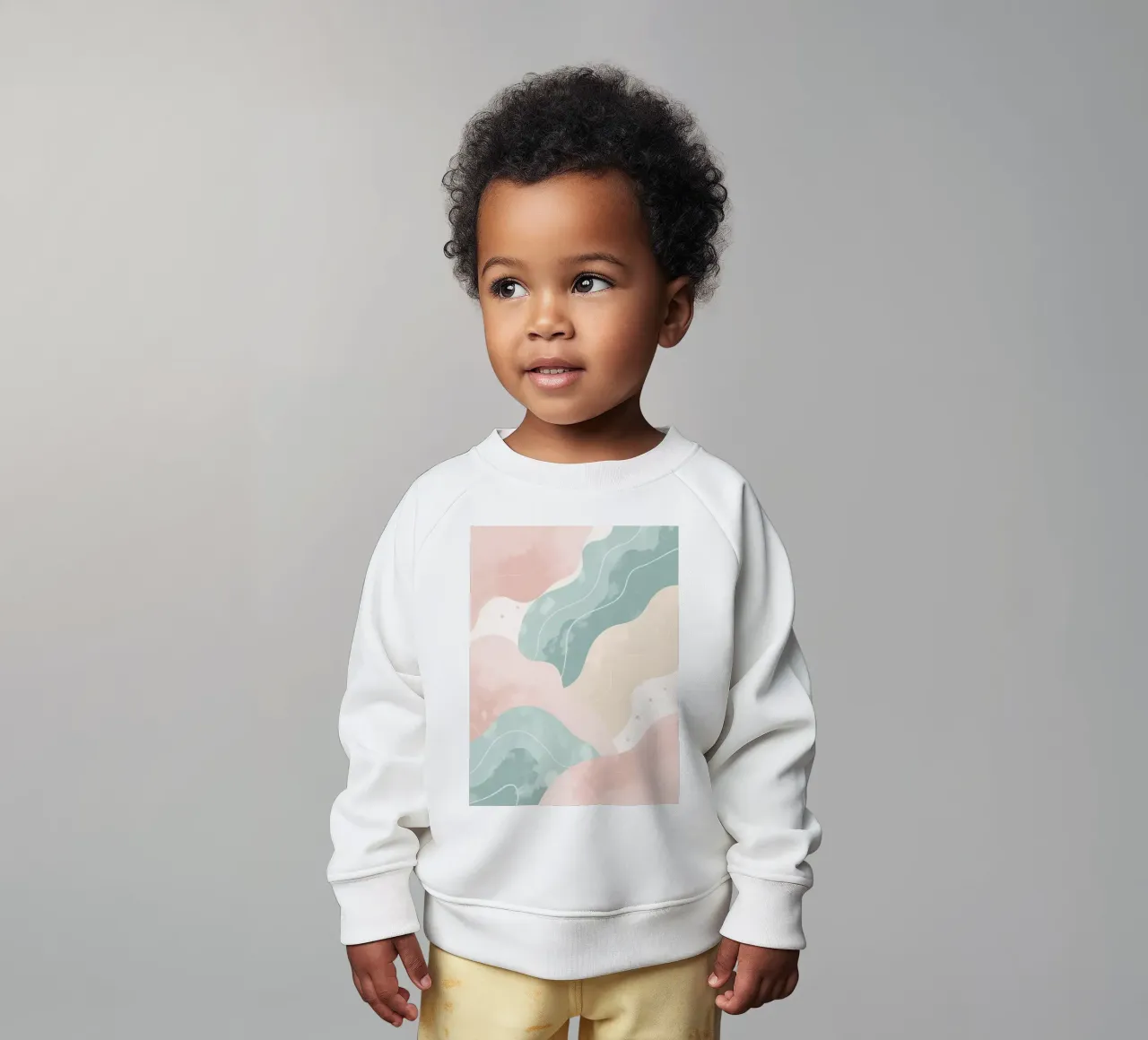 Forme astratte pastello con linee bianche felpa neonato da DesignDoodle