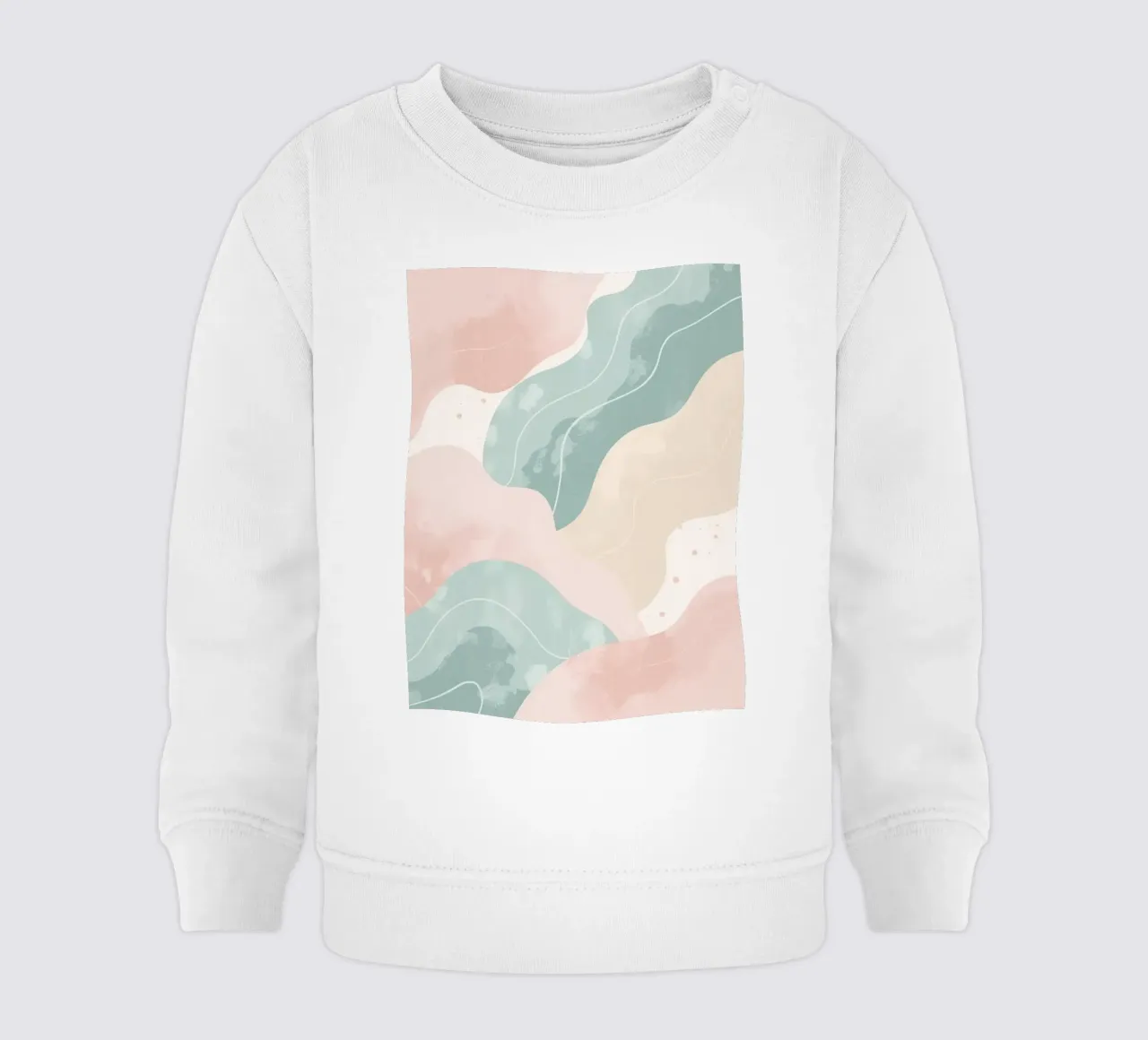 Forme astratte pastello con linee bianche felpa neonato da DesignDoodle