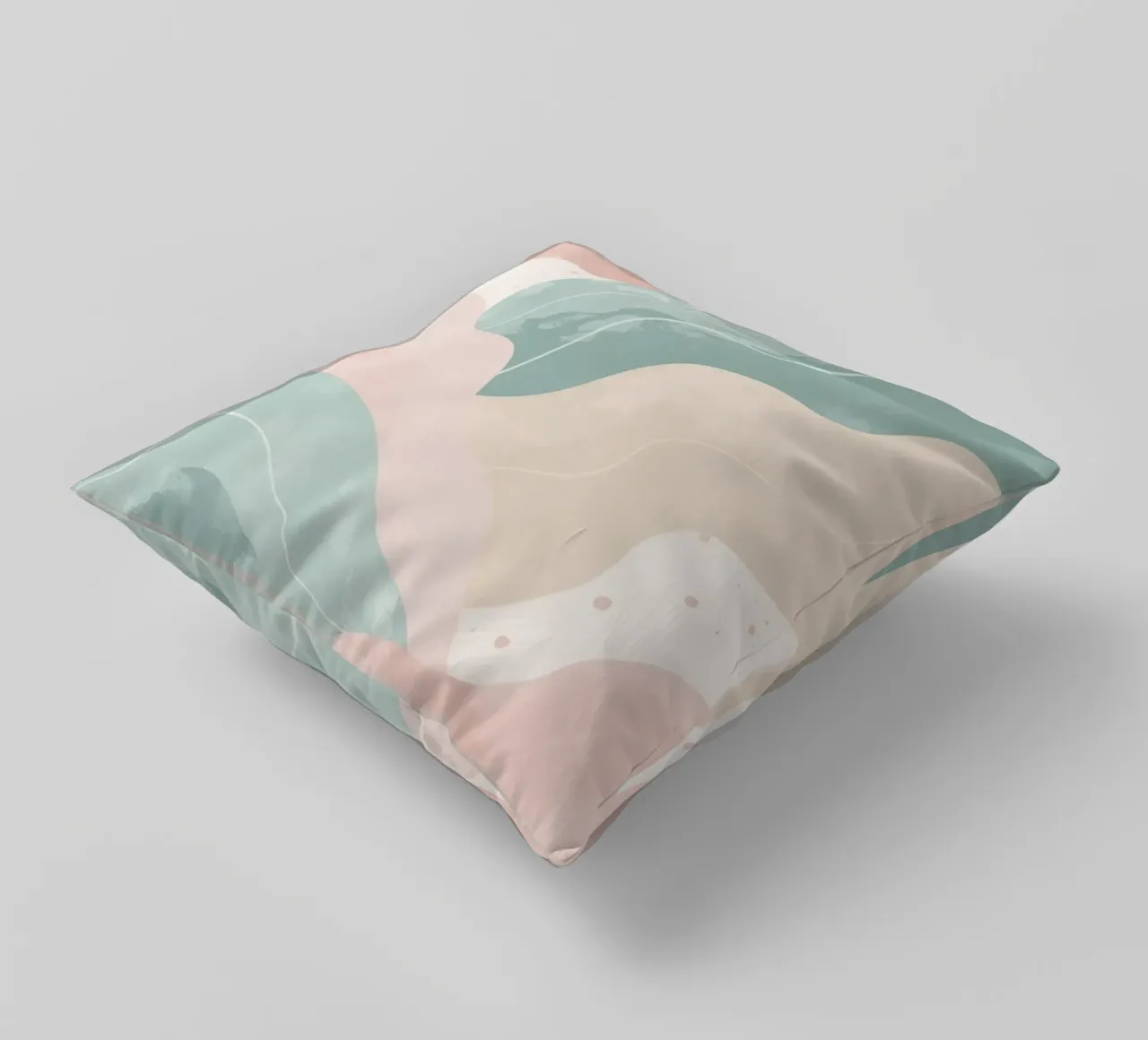 Forme astratte pastello con linee bianche cuscino da DesignDoodle