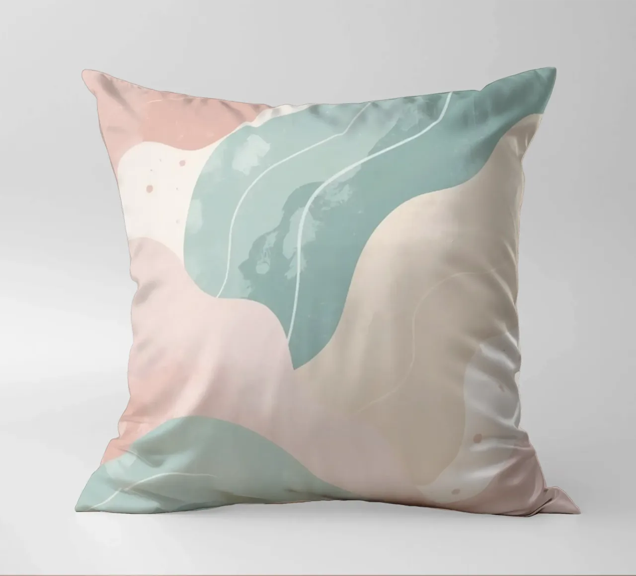 Forme astratte pastello con linee bianche cuscino da DesignDoodle