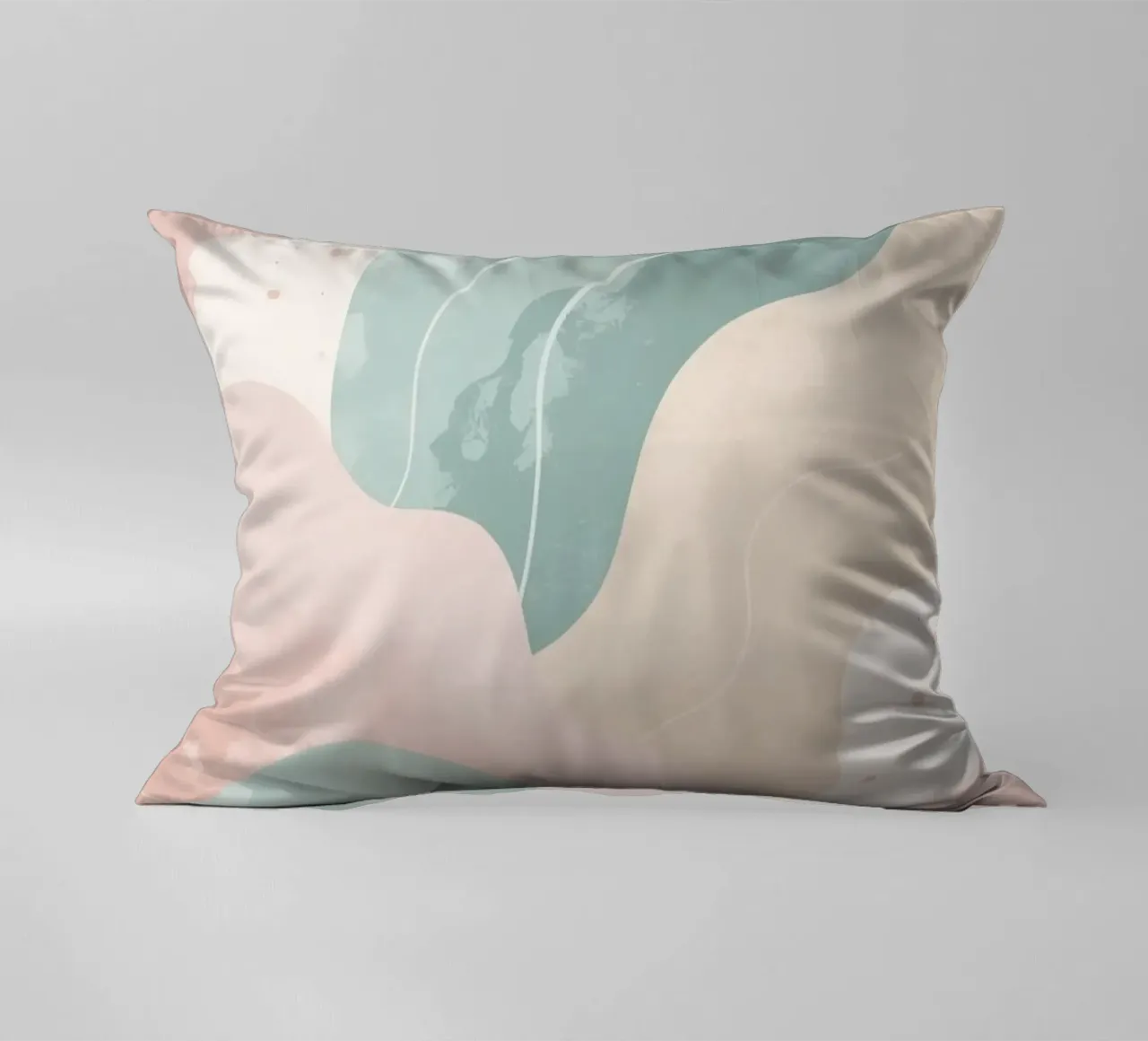 Forme astratte pastello con linee bianche cuscino da DesignDoodle