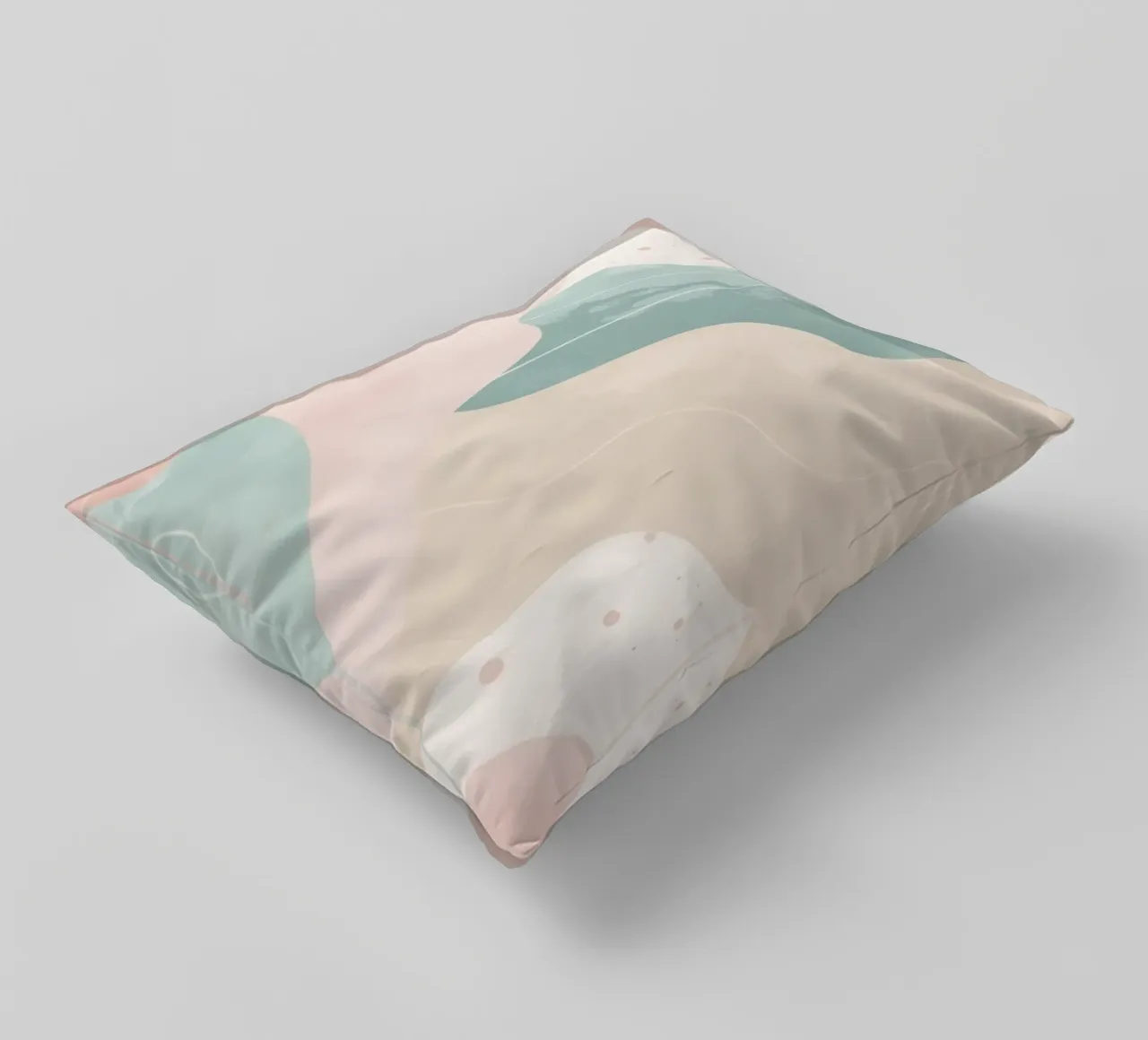 Forme astratte pastello con linee bianche cuscino da DesignDoodle