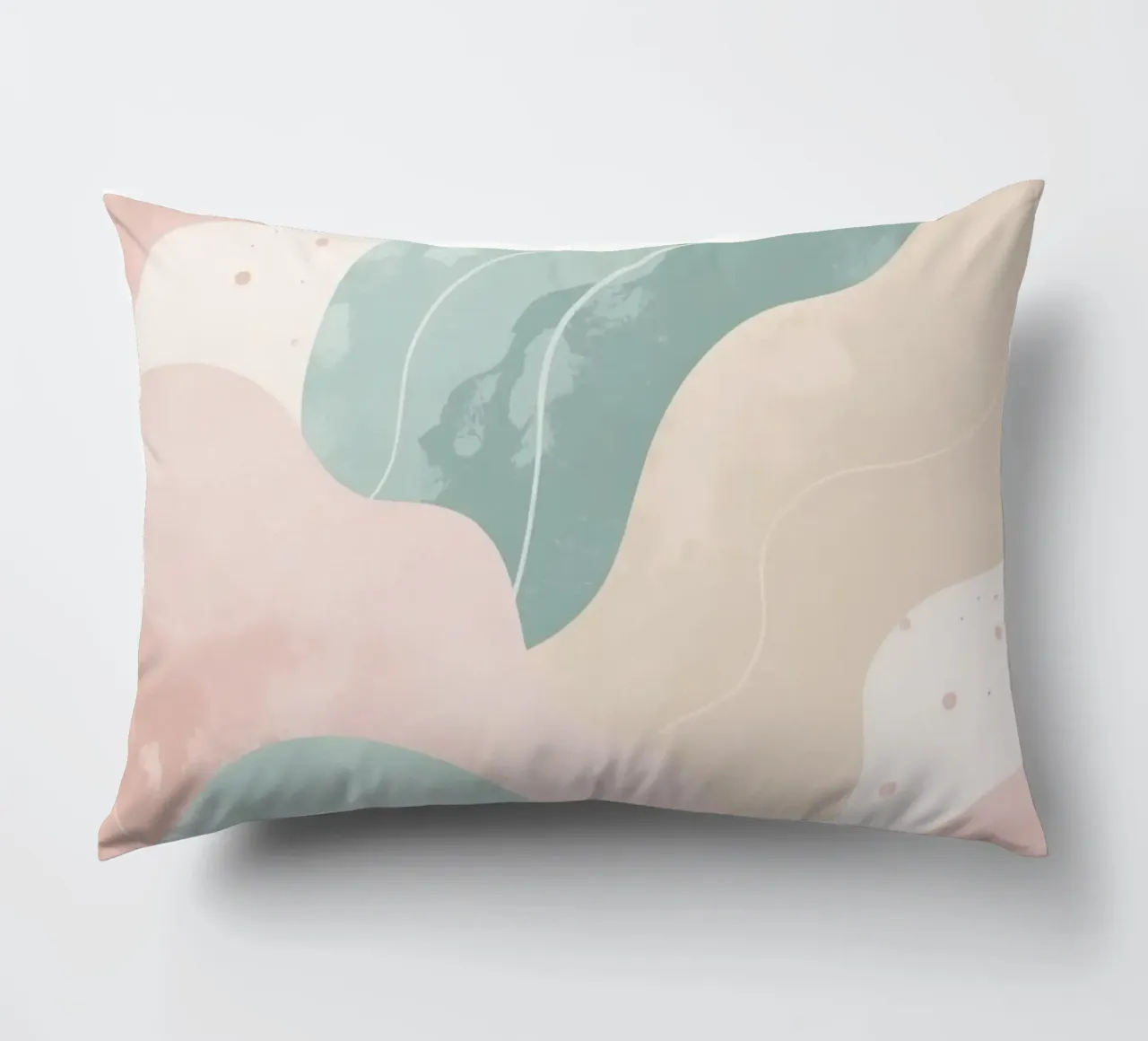 Forme astratte pastello con linee bianche cuscino da DesignDoodle