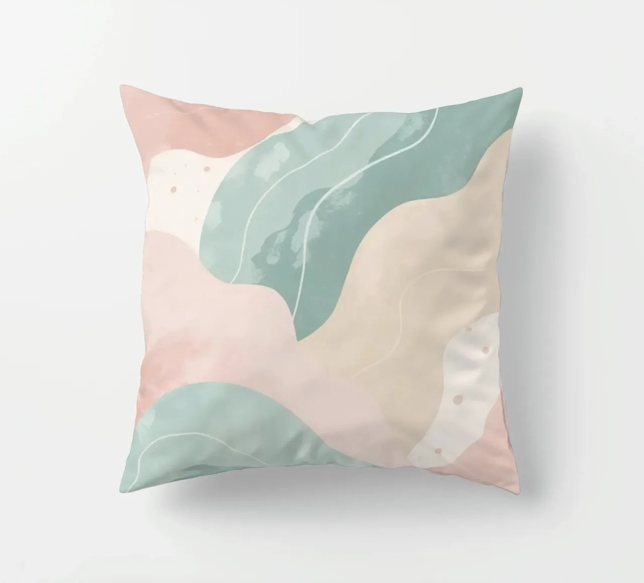 Forme astratte pastello con linee bianche cuscino da DesignDoodle