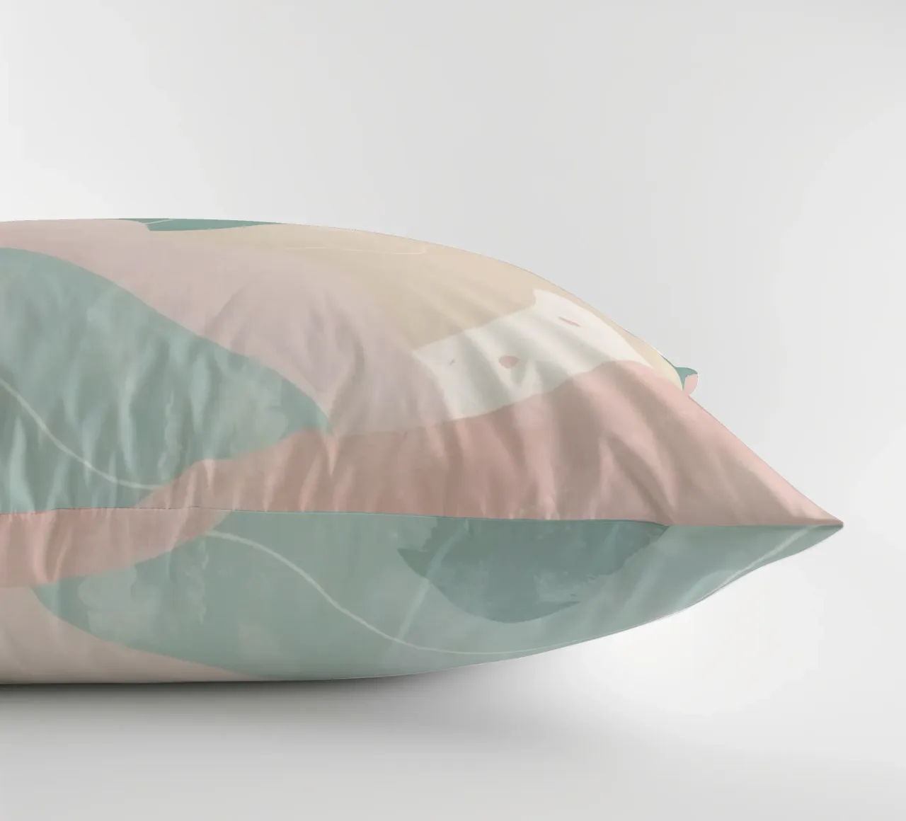Forme astratte pastello con linee bianche cuscino da DesignDoodle