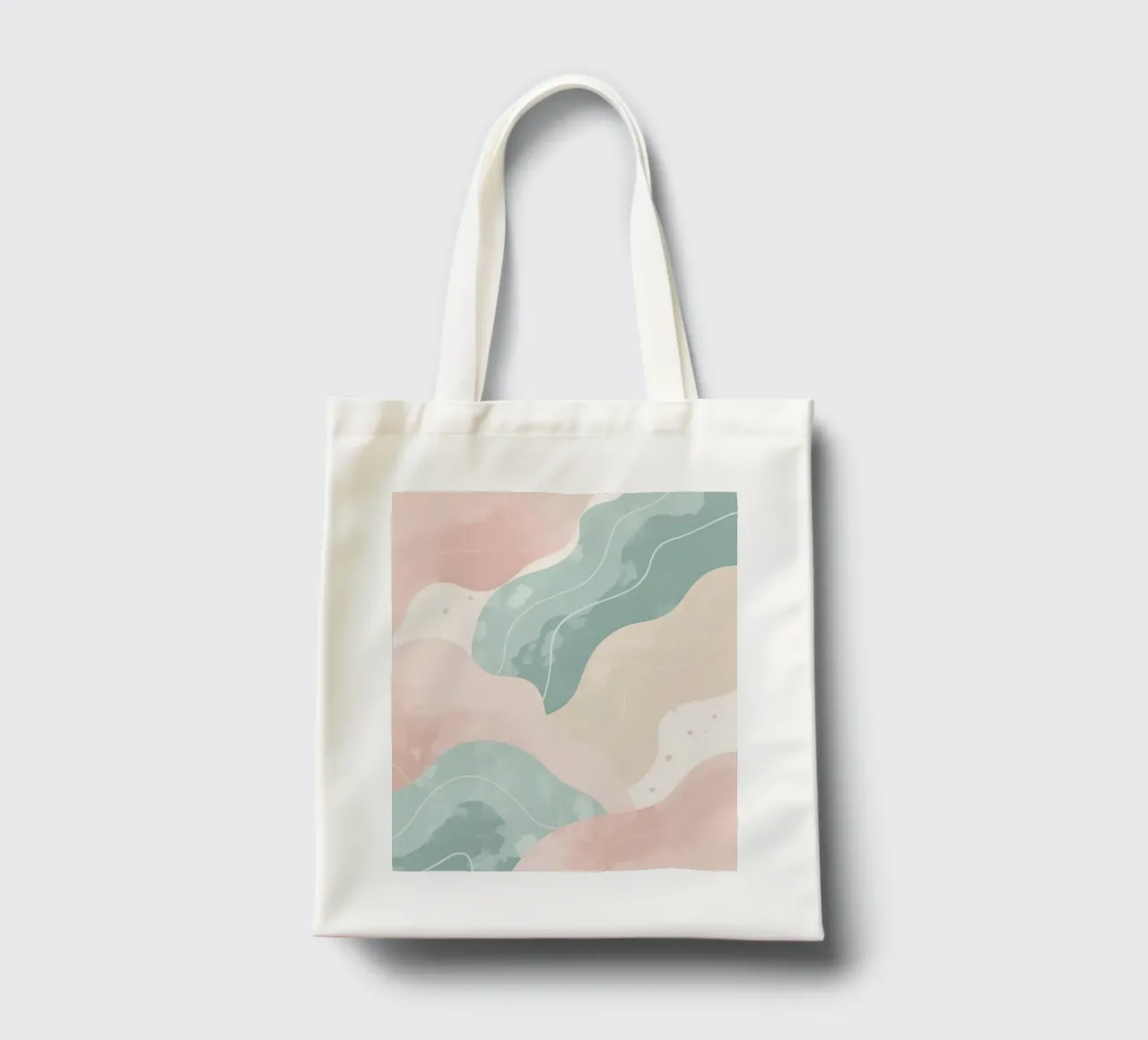 Forme astratte pastello con linee bianche borsa in juta da DesignDoodle
