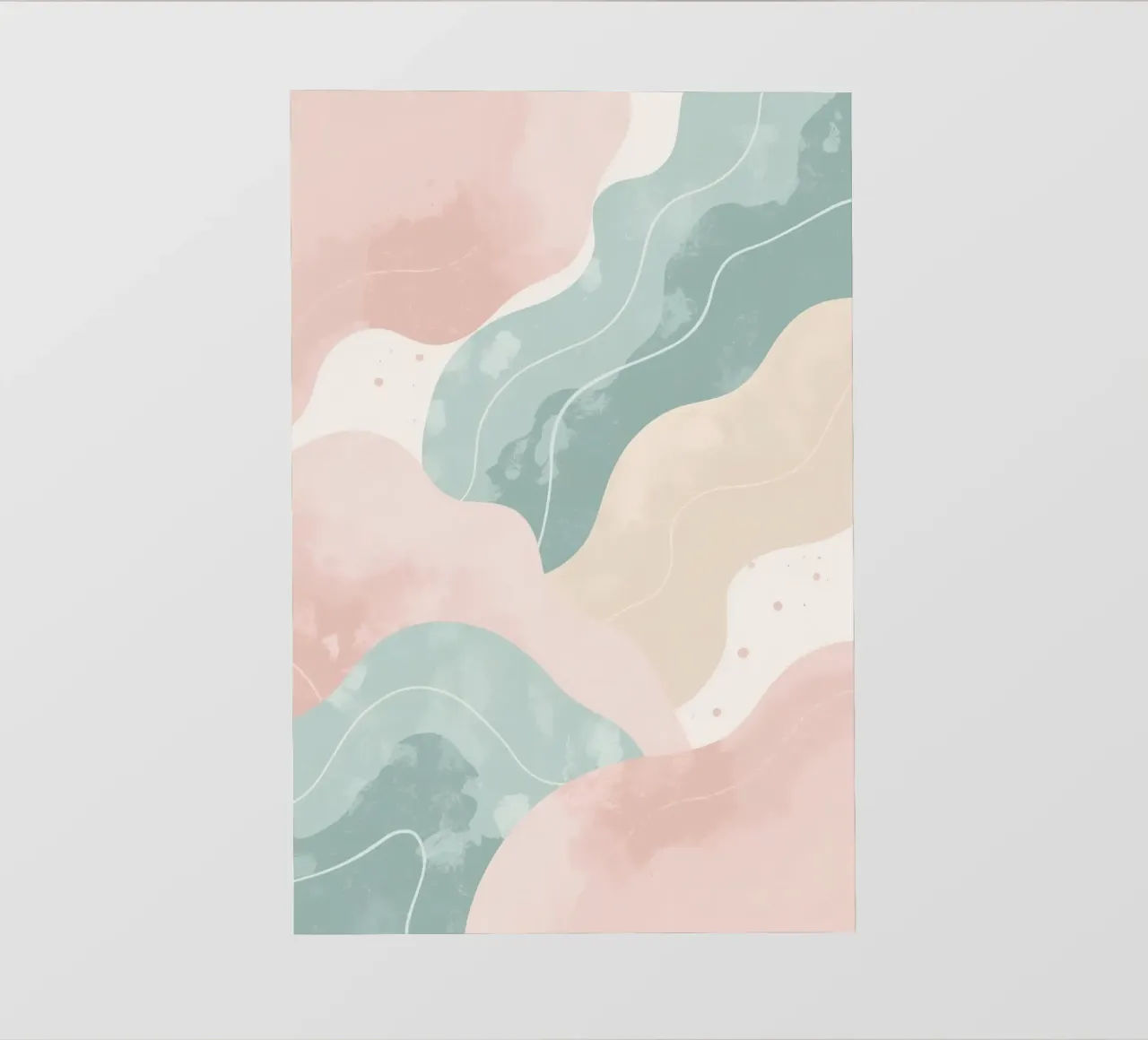 Forme astratte pastello con linee bianche telo in pvc da DesignDoodle