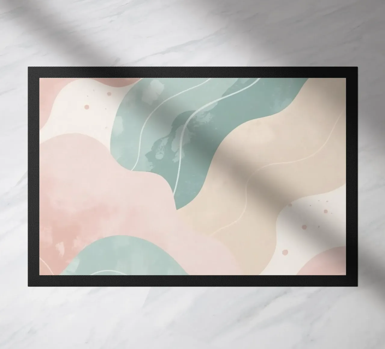 Forme astratte pastello con linee bianche zerbino da DesignDoodle