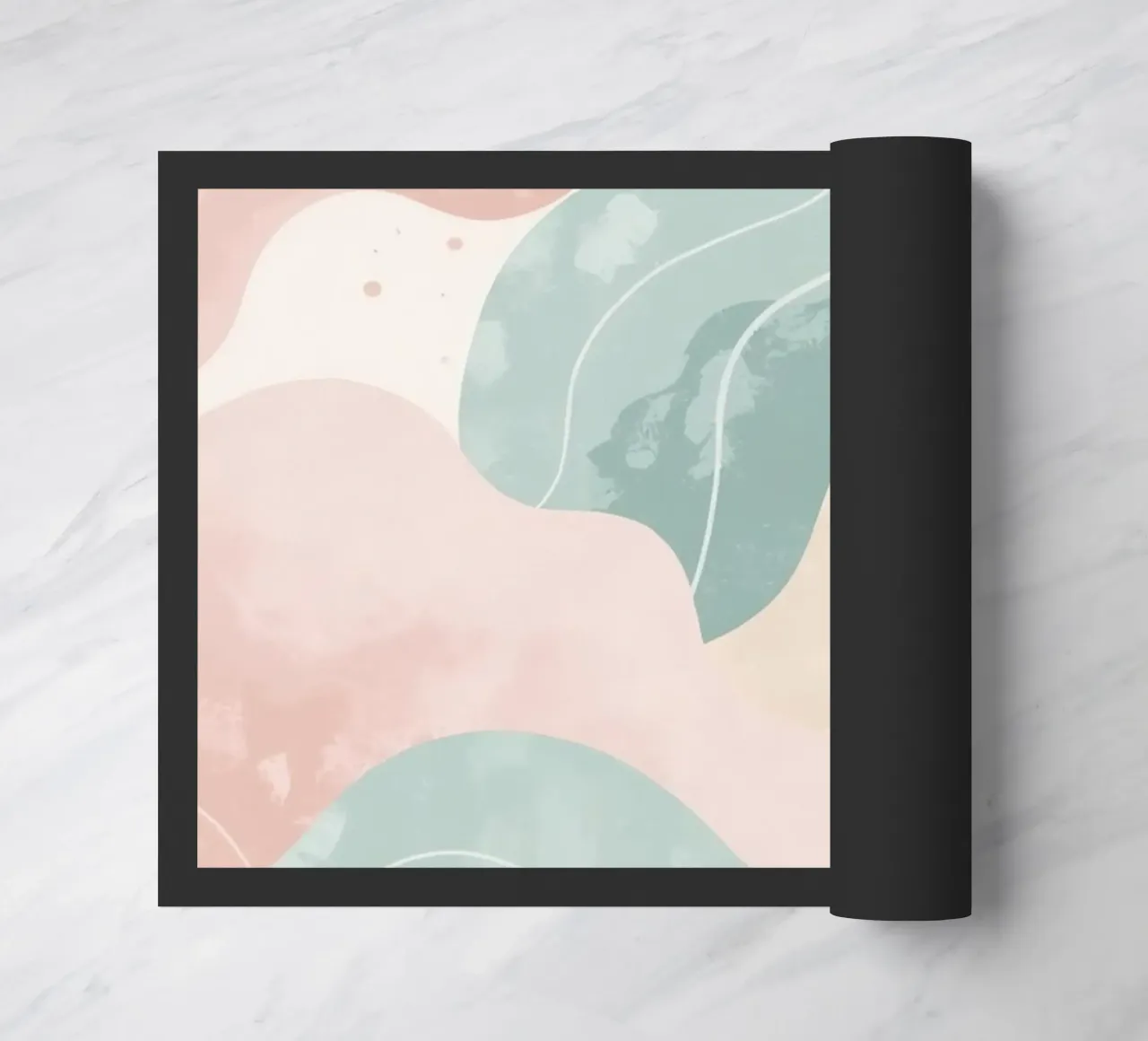 Forme astratte pastello con linee bianche zerbino da DesignDoodle