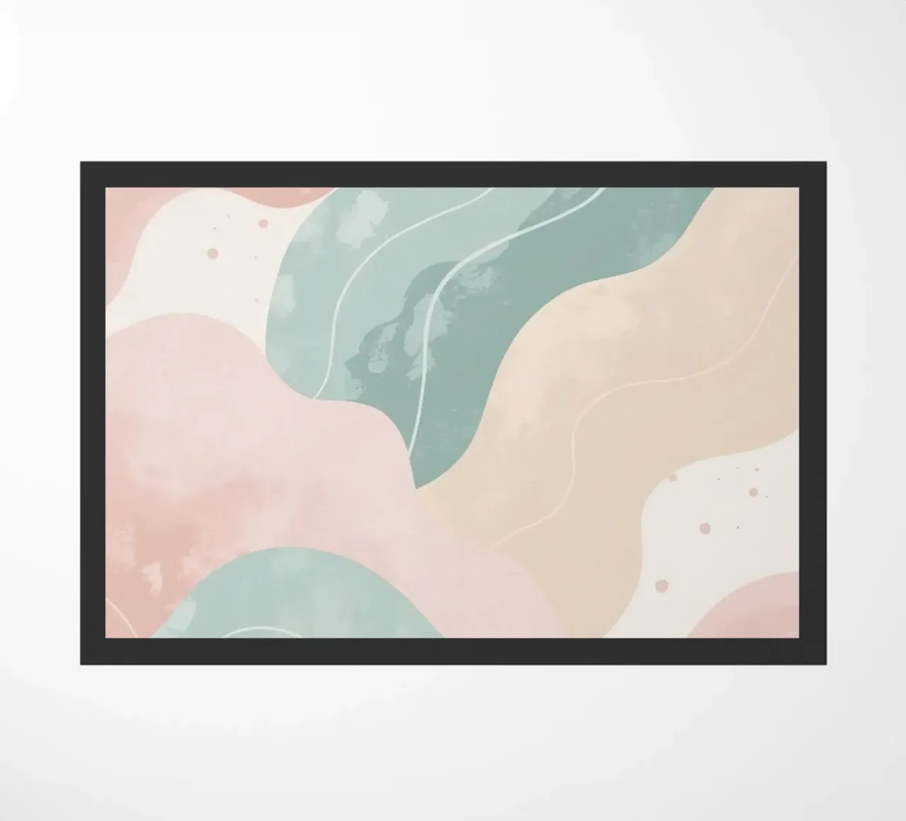 Forme astratte pastello con linee bianche zerbino da DesignDoodle