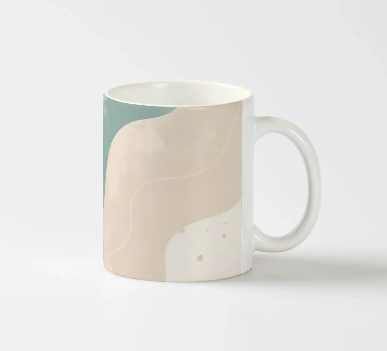 Forme astratte pastello con linee bianche tazza in ceramica da DesignDoodle