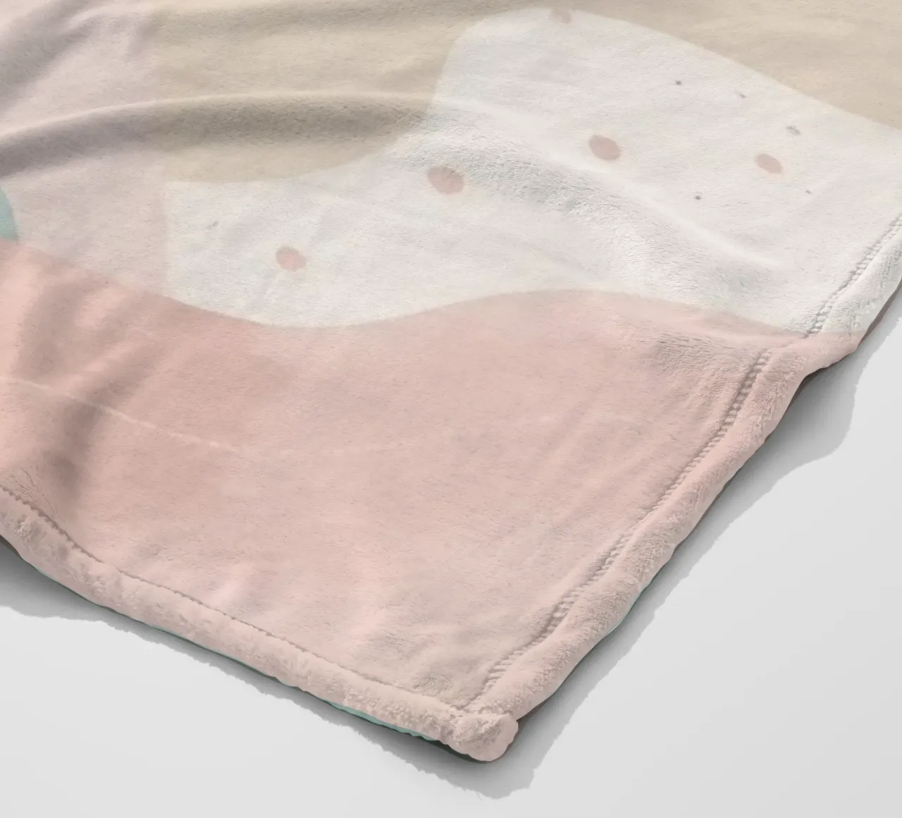 Forme astratte pastello con linee bianche coperta in pile da DesignDoodle