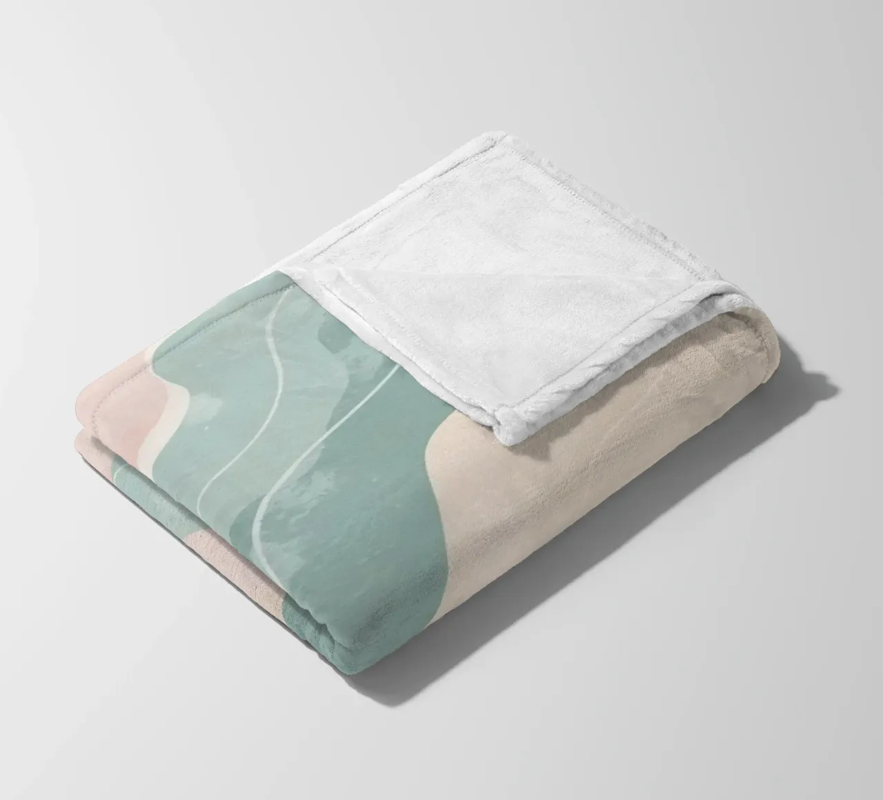 Forme astratte pastello con linee bianche coperta in pile da DesignDoodle