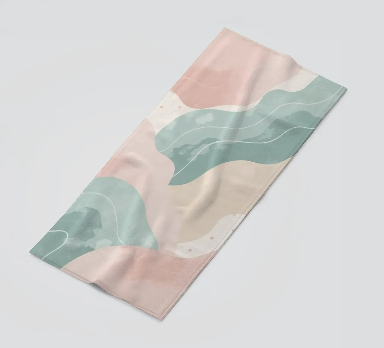 Forme astratte pastello con linee bianche telo mare da DesignDoodle