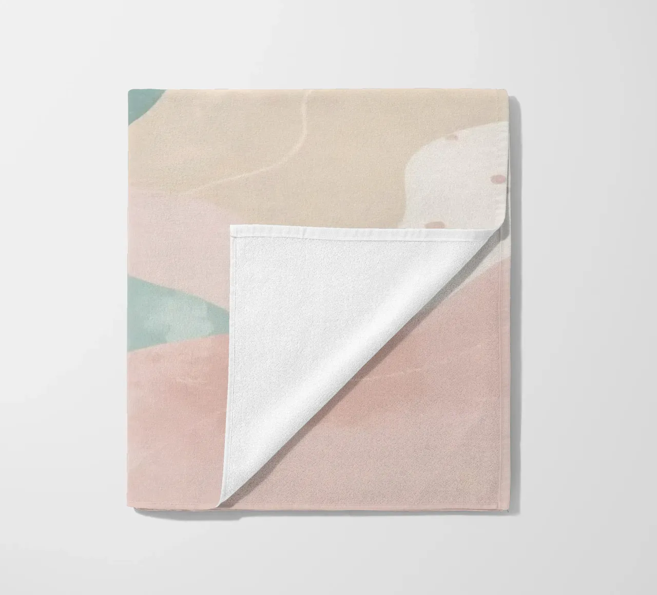 Forme astratte pastello con linee bianche telo mare da DesignDoodle