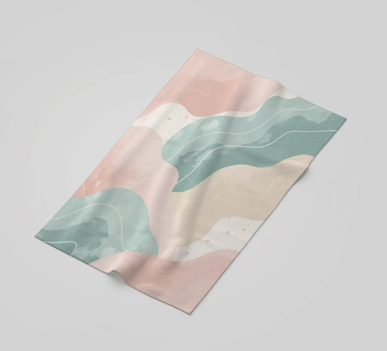 Forme astratte pastello con linee bianche telo mare da DesignDoodle