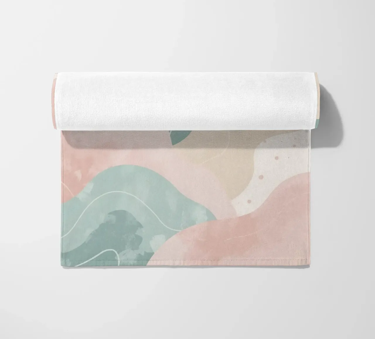 Forme astratte pastello con linee bianche telo mare da DesignDoodle