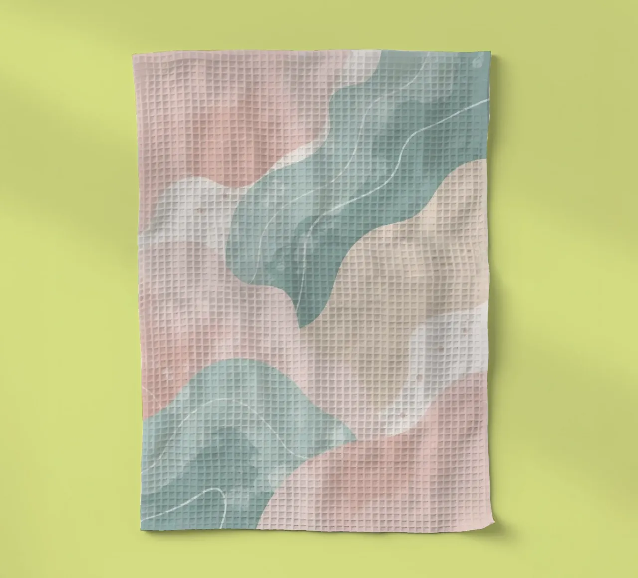 Forme astratte pastello con linee bianche canovaccio da cucina da DesignDoodle
