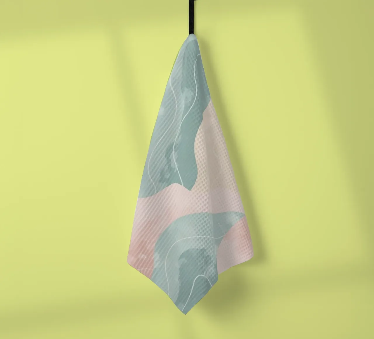 Forme astratte pastello con linee bianche canovaccio da cucina da DesignDoodle