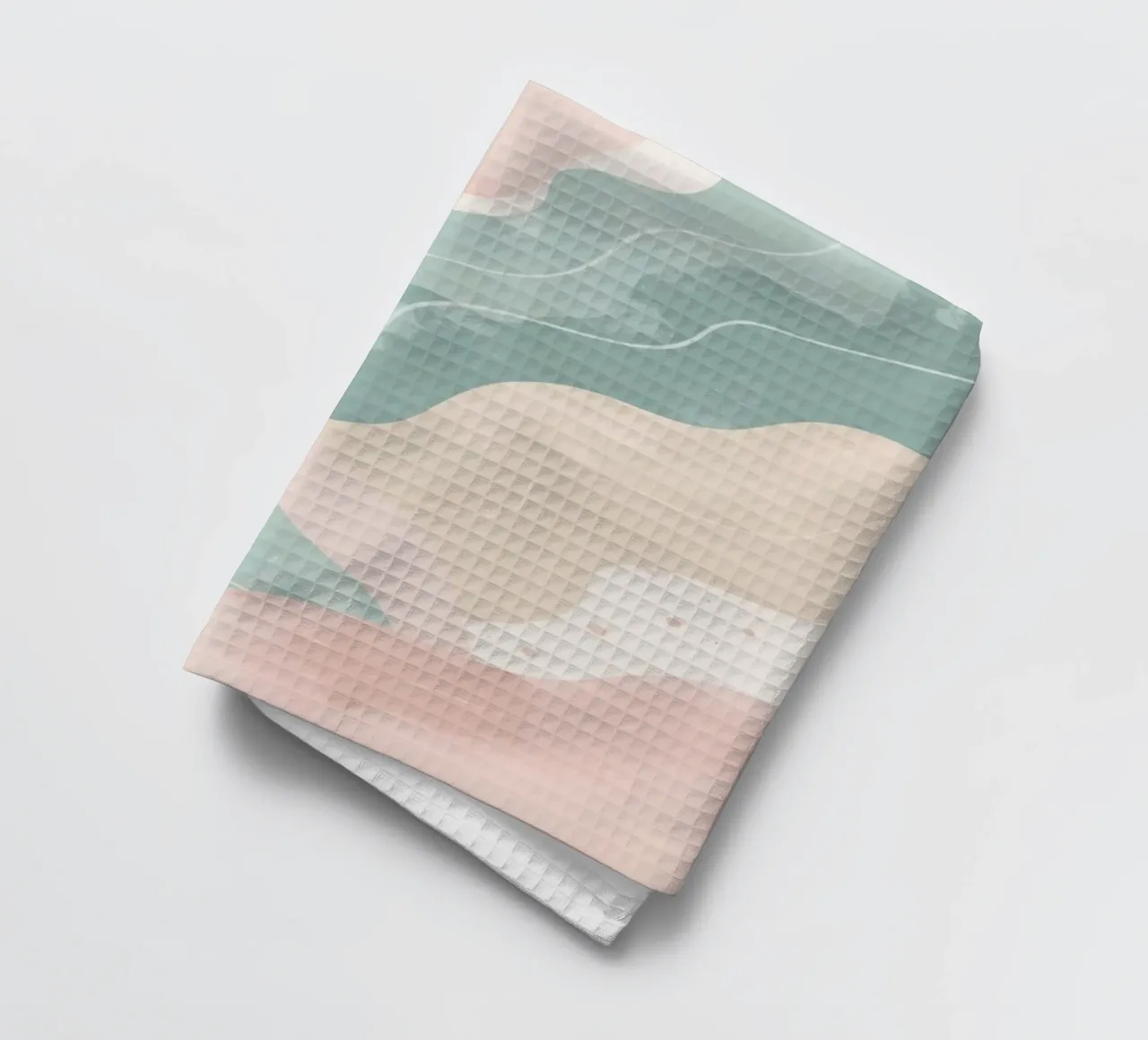 Forme astratte pastello con linee bianche canovaccio da cucina da DesignDoodle