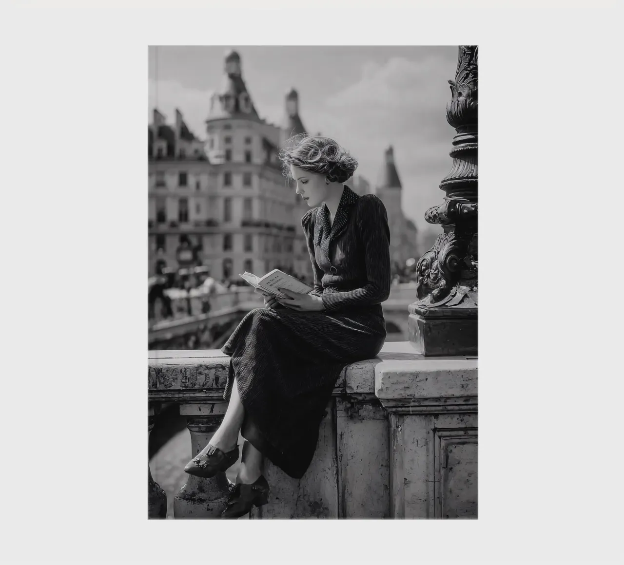 The reader from Pont Neuf notebook by M-Ulrich-Digital Art