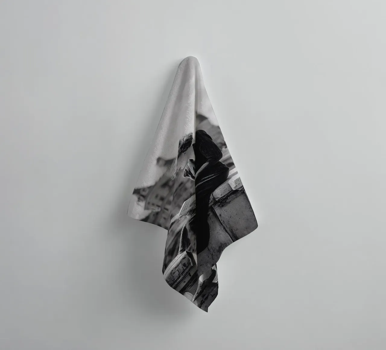 The reader from Pont Neuf towel by M-Ulrich-Digital Art