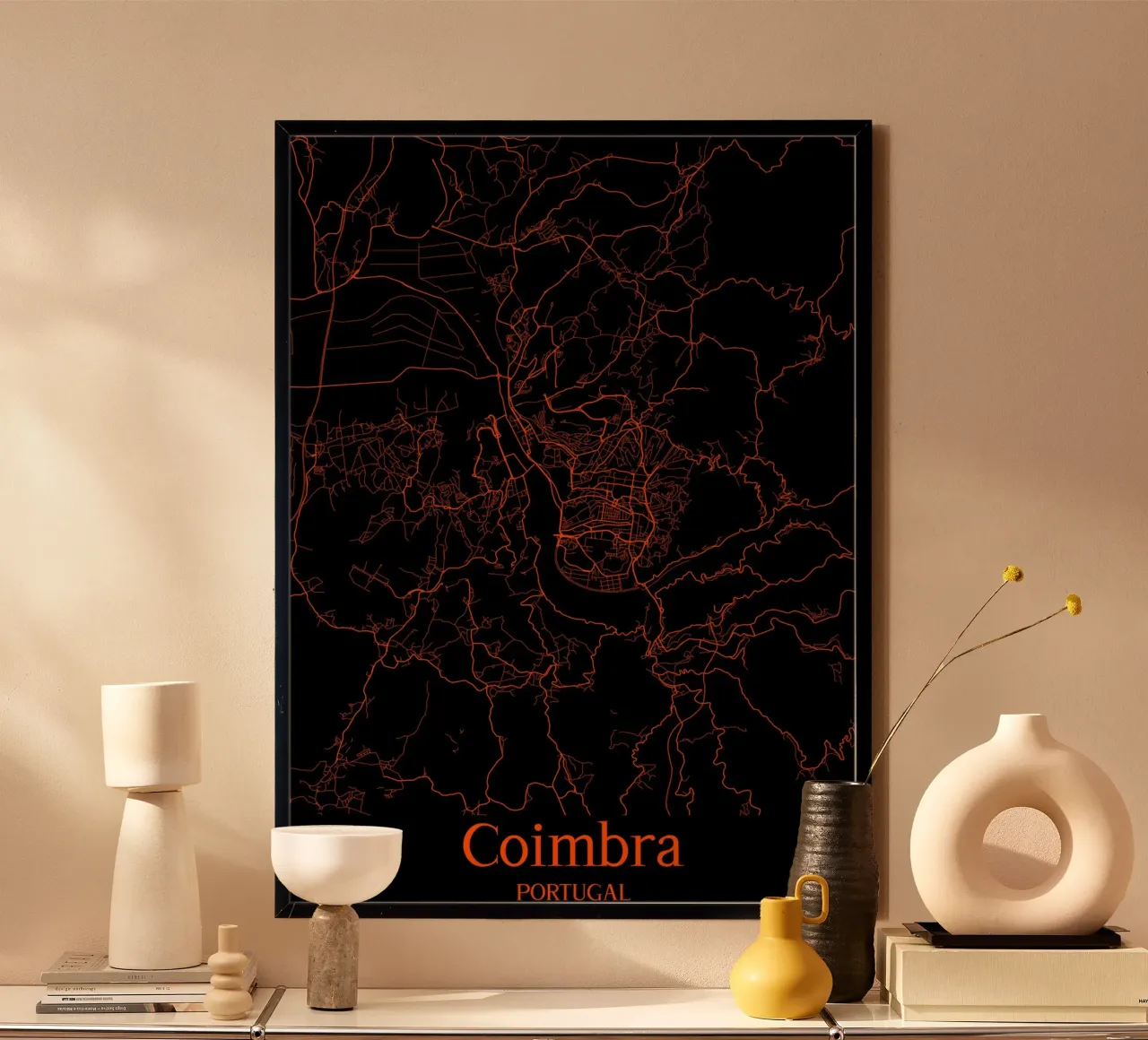 Coimbra poster con telaio in alluminio da MiMap