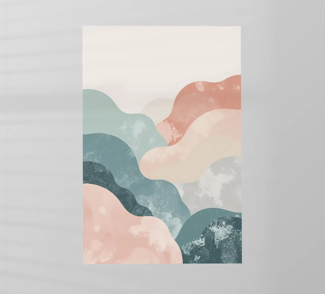 Illustrazione astratta di forme ondulate in colori tenui pellicola backlit da DesignDoodle