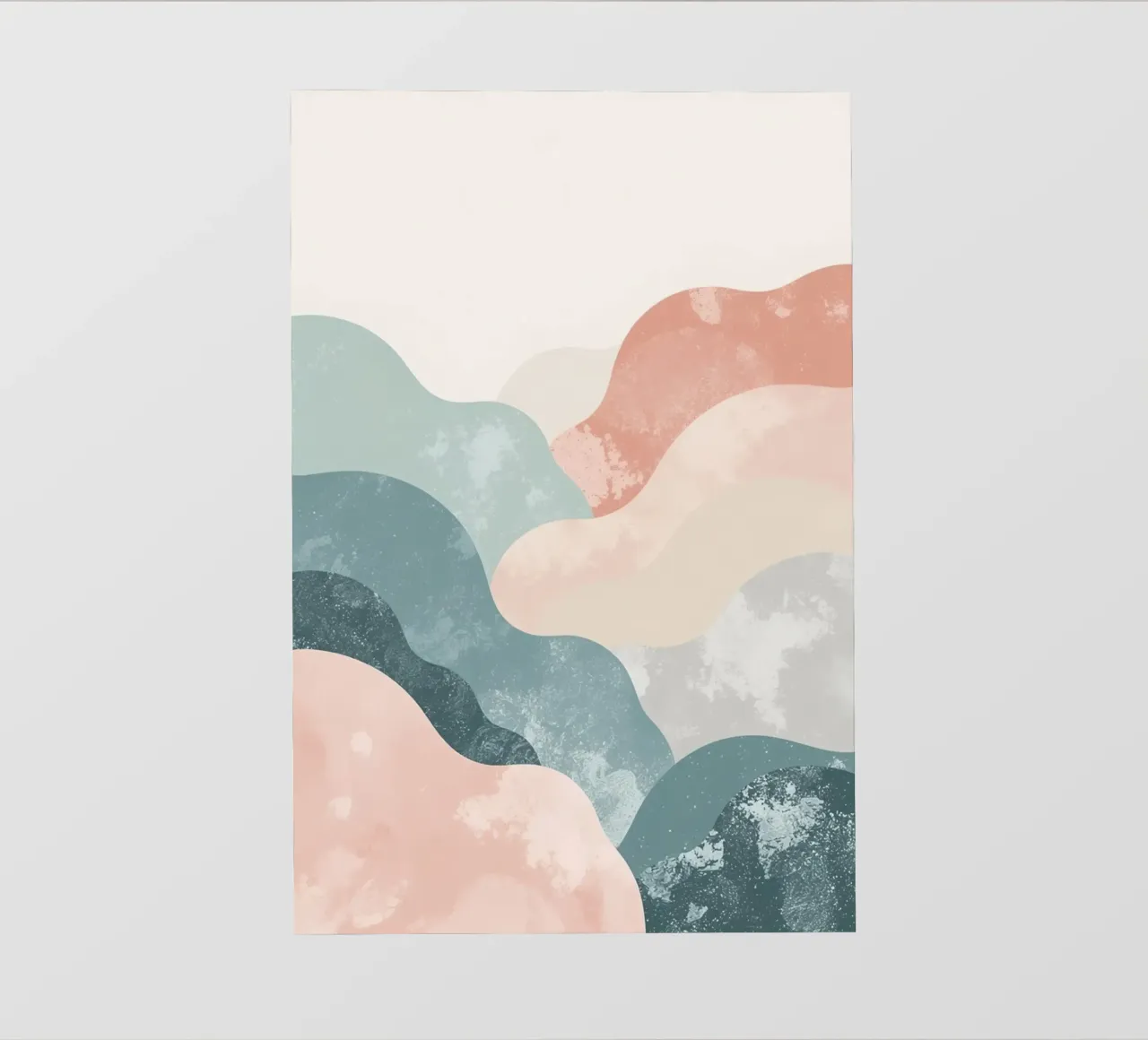 Illustrazione astratta di forme ondulate in colori tenui pellicola backlit da DesignDoodle