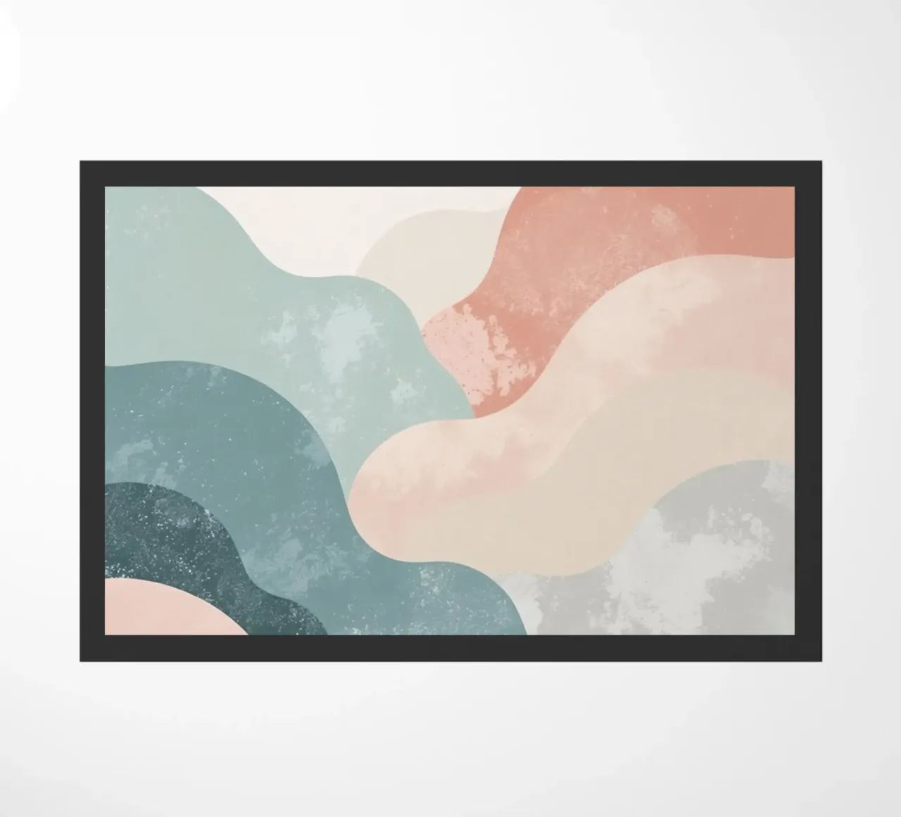 Illustrazione astratta di forme ondulate in colori tenui zerbino da DesignDoodle