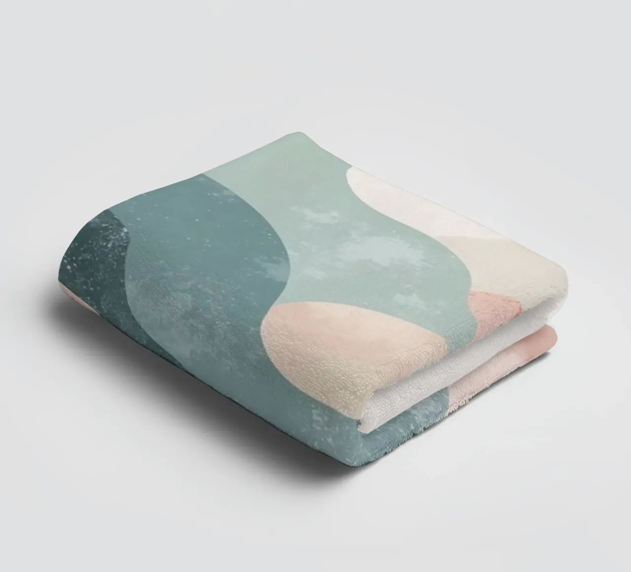 Illustrazione astratta di forme ondulate in colori tenui asciugamano da bagno da DesignDoodle