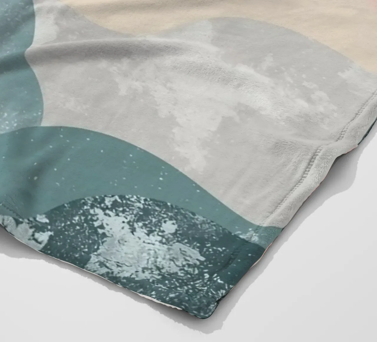 Illustrazione astratta di forme ondulate in colori tenui coperta in pile da DesignDoodle