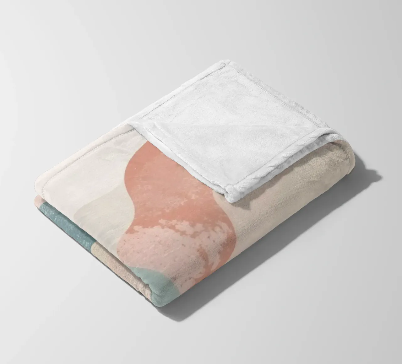 Illustrazione astratta di forme ondulate in colori tenui coperta in pile da DesignDoodle