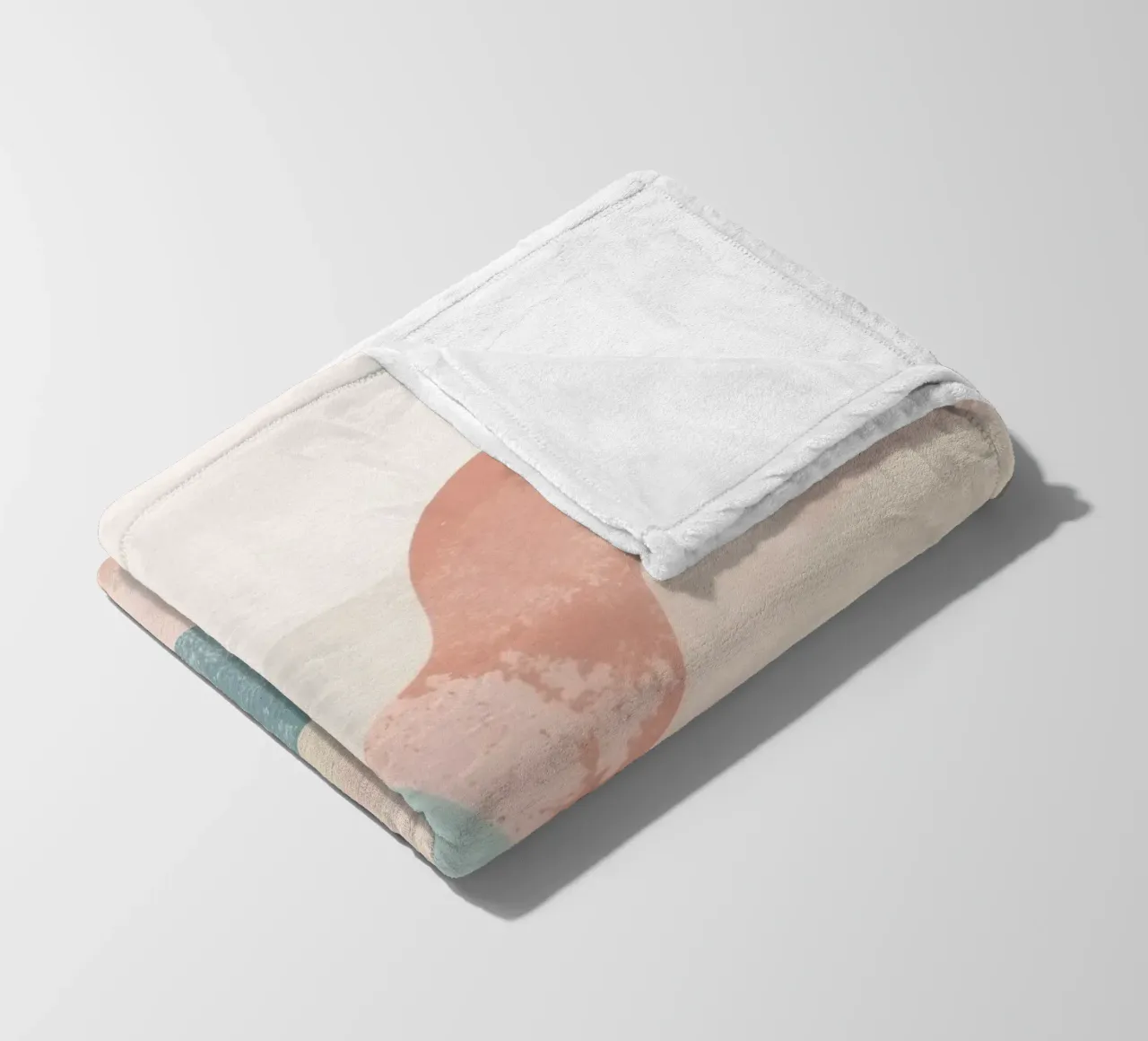 Illustrazione astratta di forme ondulate in colori tenui coperta in pile da DesignDoodle