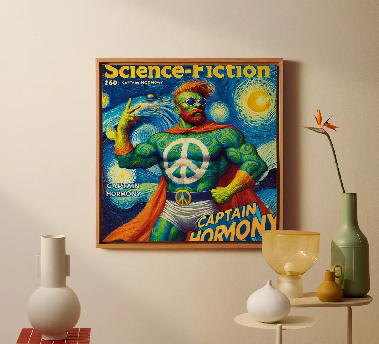 CAPTAIN HORMONY tela con Cornice a cassetta da Vintage Van Gogh
