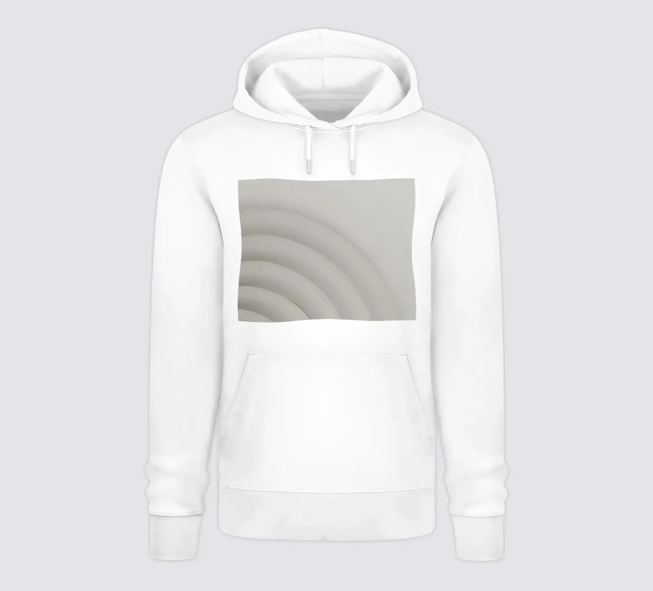 Forme grigie curve concentriche su sfondo grigio felpa con cappuccio da DesignDoodle