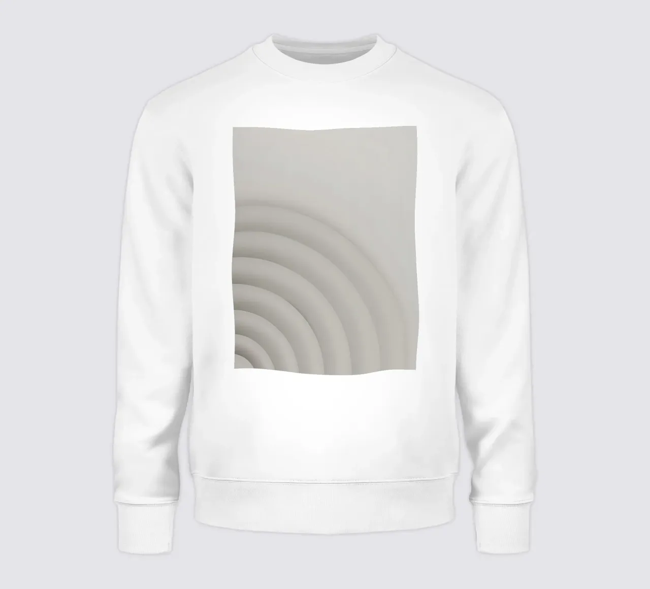 Forme grigie curve concentriche su sfondo grigio felpa da DesignDoodle