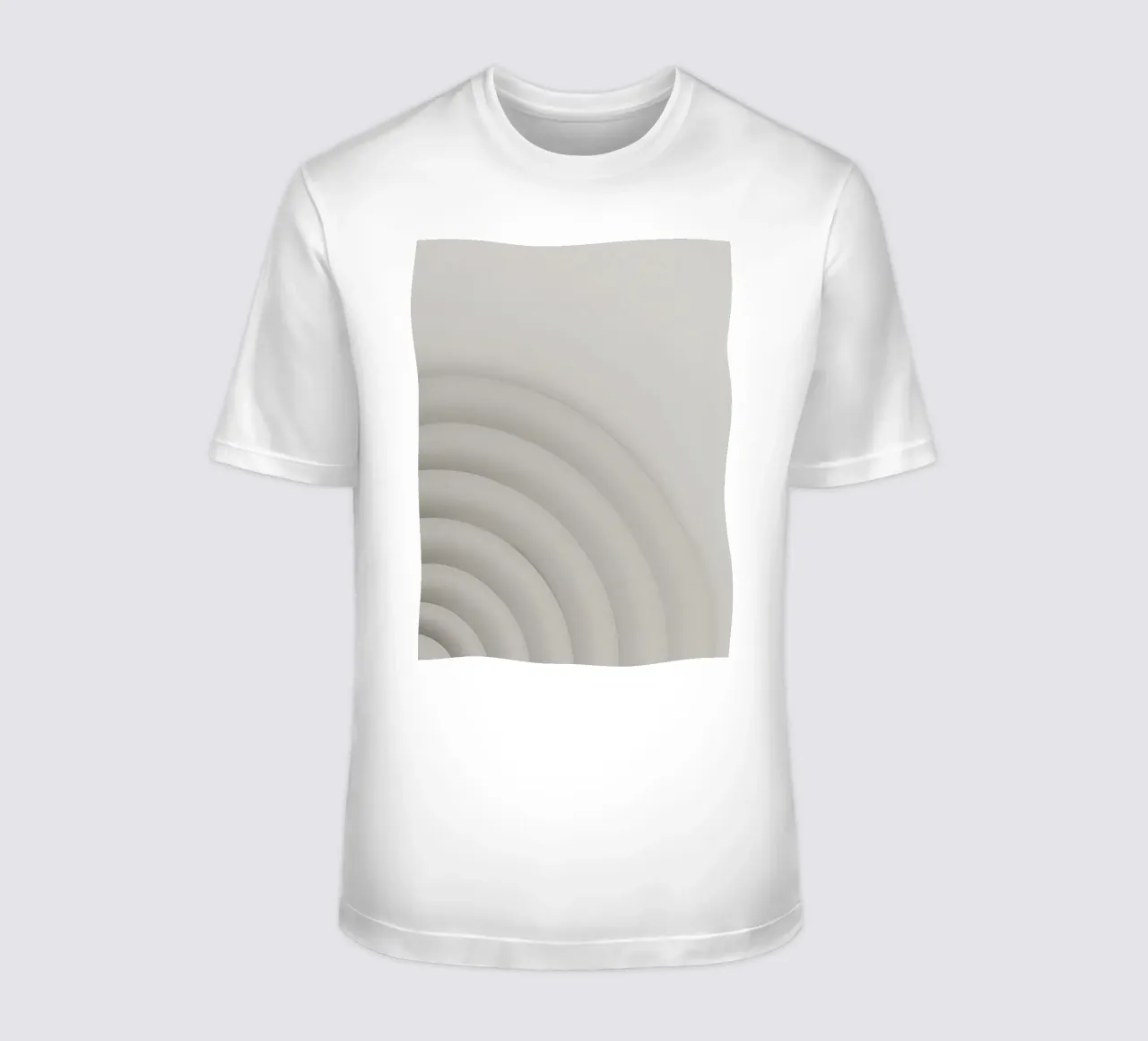 Forme grigie curve concentriche su sfondo grigio t-shirt da DesignDoodle